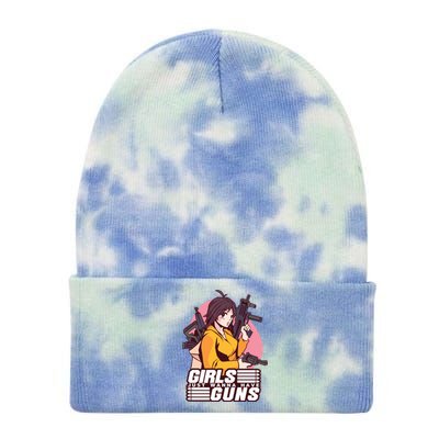 Girls Just Wanna Have Guns Anime Tie Dye 12in Knit Beanie