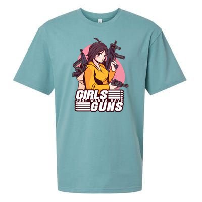 Girls Just Wanna Have Guns Anime Sueded Cloud Jersey T-Shirt