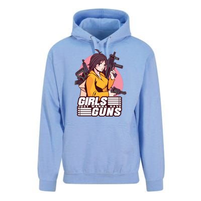 Girls Just Wanna Have Guns Anime Unisex Surf Hoodie