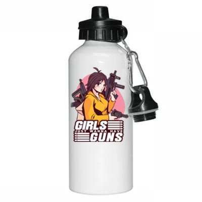 Girls Just Wanna Have Guns Anime Aluminum Water Bottle