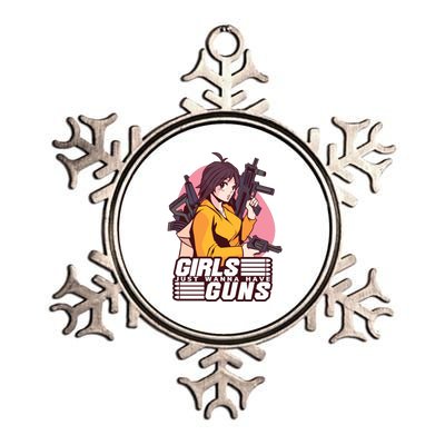 Girls Just Wanna Have Guns Anime Metallic Star Ornament