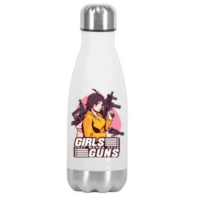 Girls Just Wanna Have Guns Anime Stainless Steel Insulated Water Bottle