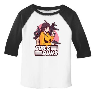 Girls Just Wanna Have Guns Anime Toddler Fine Jersey T-Shirt