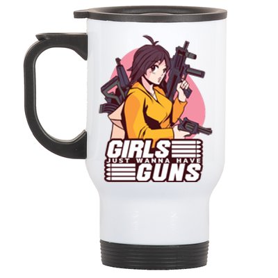 Girls Just Wanna Have Guns Anime Stainless Steel Travel Mug