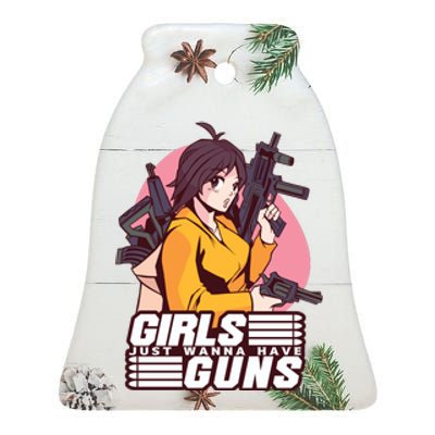 Girls Just Wanna Have Guns Anime Ceramic Bell Ornament