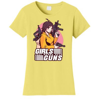 Girls Just Wanna Have Guns Anime Women's T-Shirt