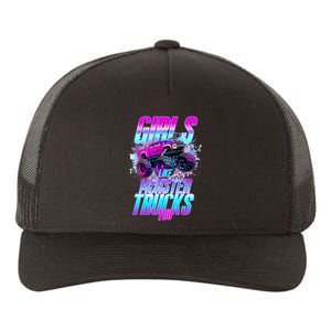 Girls Like Monster Trucks Too Yupoong Adult 5-Panel Trucker Hat