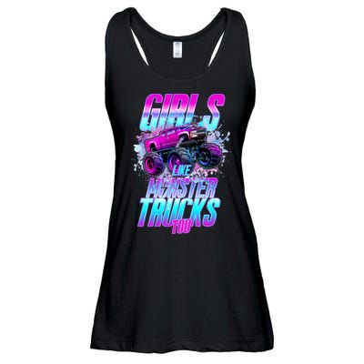 Girls Like Monster Trucks Too Ladies Essential Flowy Tank