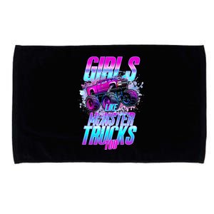 Girls Like Monster Trucks Too Microfiber Hand Towel