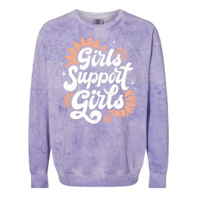 Girls Support Girls Colorblast Crewneck Sweatshirt