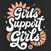 Girls Support Girls Garment-Dyed Heavyweight T-Shirt