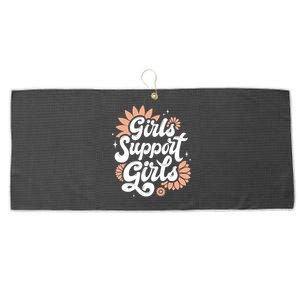 Girls Support Girls Large Microfiber Waffle Golf Towel