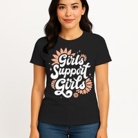 Girls Support Girls Womens T-Shirt