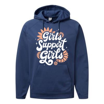 Girls Support Girls Performance Fleece Hoodie