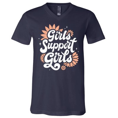 Girls Support Girls V-Neck T-Shirt