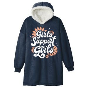 Girls Support Girls Hooded Wearable Blanket