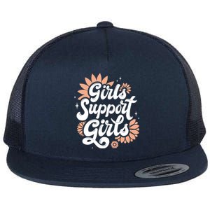 Girls Support Girls Flat Bill Trucker Hat