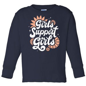 Girls Support Girls Toddler Long Sleeve Shirt