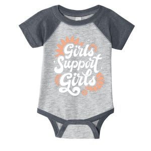 Girls Support Girls Infant Baby Jersey Bodysuit