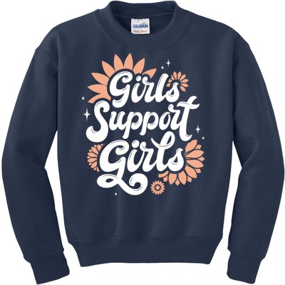 Girls Support Girls Kids Sweatshirt