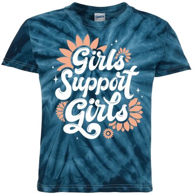 Girls Support Girls Kids Tie-Dye T-Shirt