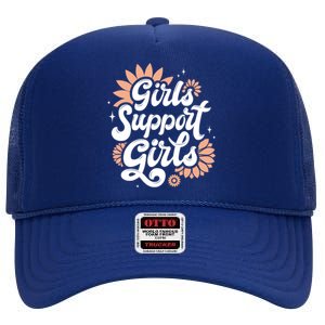 Girls Support Girls High Crown Mesh Back Trucker Hat