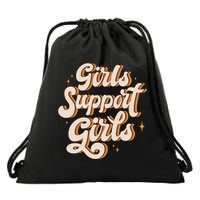 Girls Support Girls Vintage Drawstring Bag