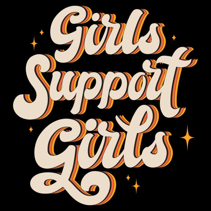 Girls Support Girls Vintage Drawstring Bag