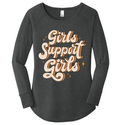 Girls Support Girls Vintage Women's Perfect Tri Tunic Long Sleeve Shirt