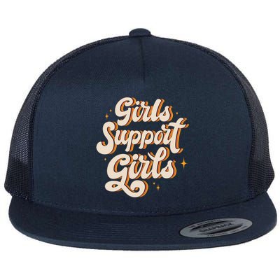 Girls Support Girls Vintage Flat Bill Trucker Hat