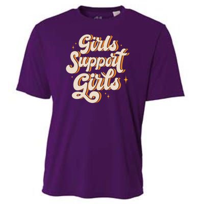 Girls Support Girls Vintage Cooling Performance Crew T-Shirt