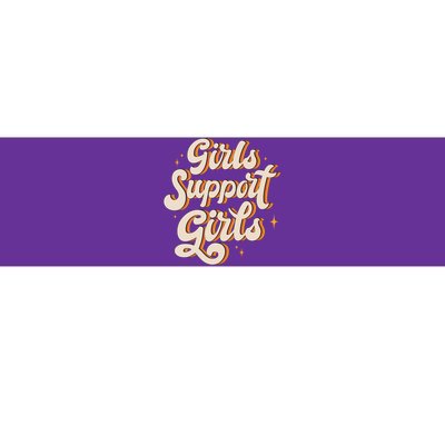 Girls Support Girls Vintage Bumper Sticker