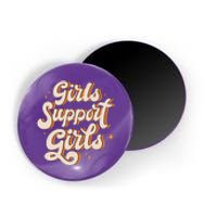 Girls Support Girls Vintage Magnet