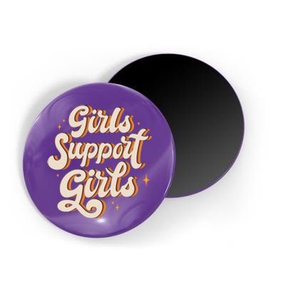 Girls Support Girls Vintage Magnet