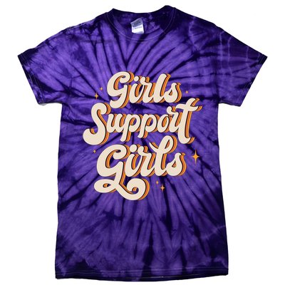 Girls Support Girls Vintage Tie-Dye T-Shirt