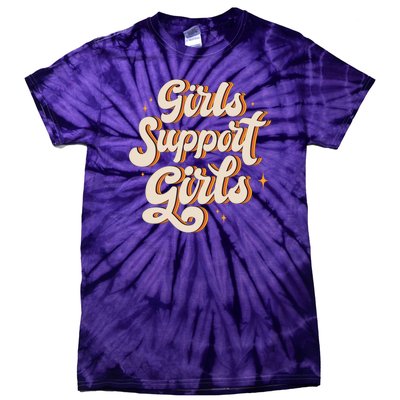 Girls Support Girls Vintage Tie-Dye T-Shirt