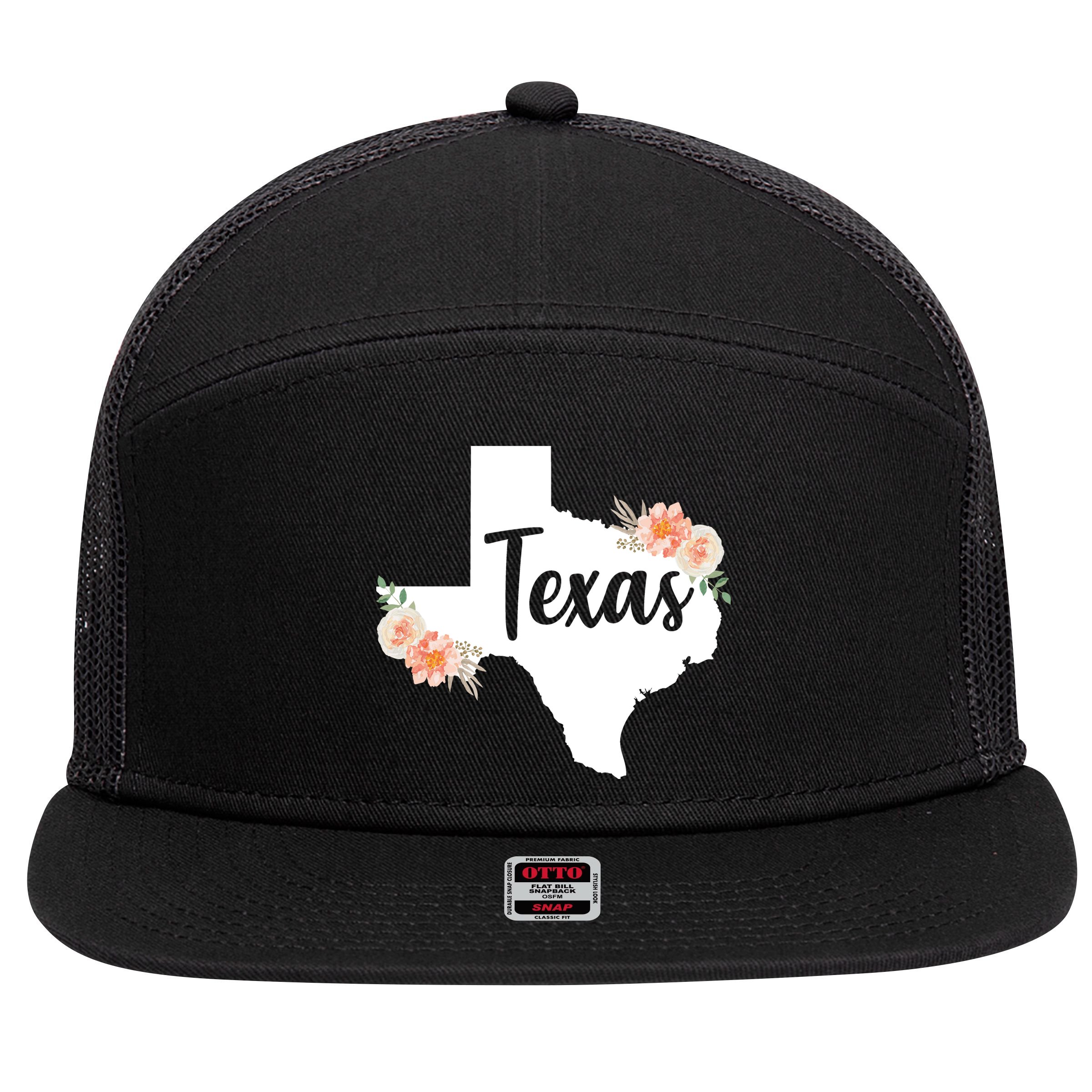 Girly Texas  7 Panel Mesh Trucker Snapback Hat