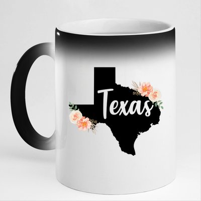 Girly Texas  11oz Black Color Changing Mug