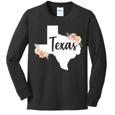 Girly Texas  Kids Long Sleeve Shirt