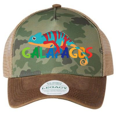 Galapagos Islands Summer Colorful Chameleon Exotic Animal Legacy Tie Dye Trucker Hat