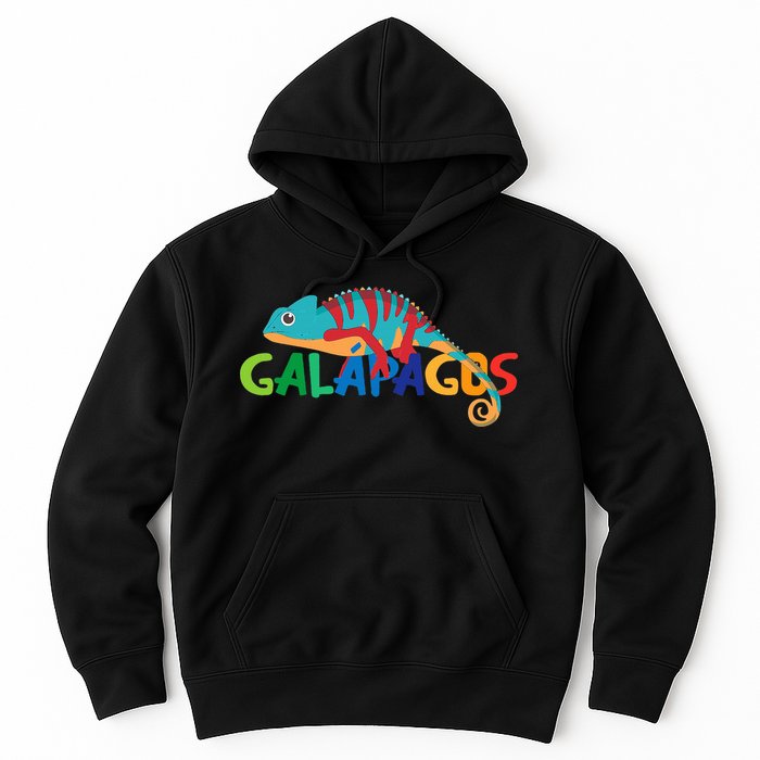Galapagos Islands Summer Colorful Chameleon Exotic Animal Hoodie