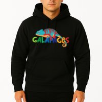 Galapagos Islands Summer Colorful Chameleon Exotic Animal Hoodie
