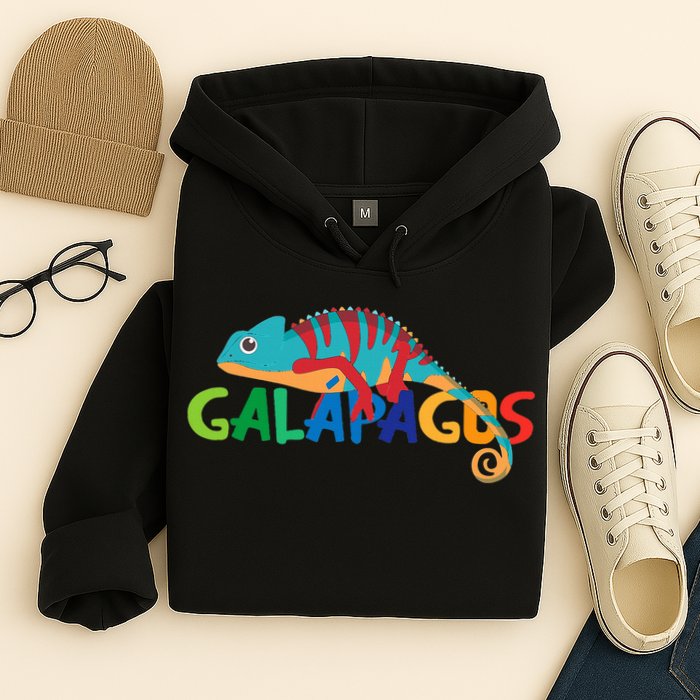 Galapagos Islands Summer Colorful Chameleon Exotic Animal Hoodie