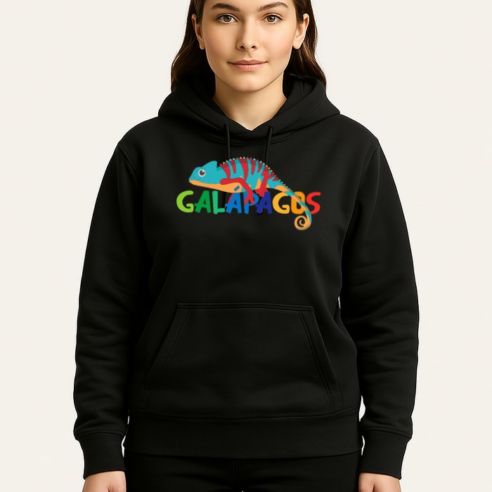 Galapagos Islands Summer Colorful Chameleon Exotic Animal Hoodie