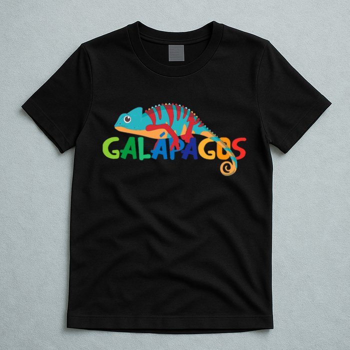 Galapagos Islands Summer Colorful Chameleon Exotic Animal T-Shirt