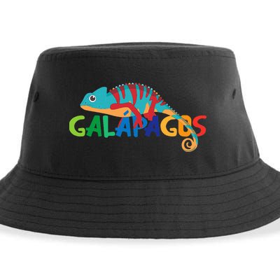 Galapagos Islands Summer Colorful Chameleon Exotic Animal Sustainable Bucket Hat