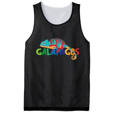 Galapagos Islands Summer Colorful Chameleon Exotic Animal Mesh Reversible Basketball Jersey Tank
