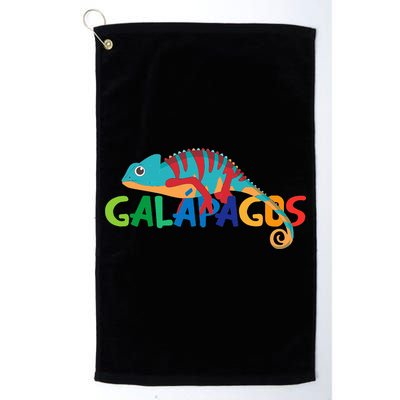 Galapagos Islands Summer Colorful Chameleon Exotic Animal Golf Towel