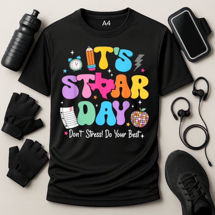 Groovy It's Staar Day Don't Stress Do Your Best Test Day  Cooling Performance Crew T-Shirt