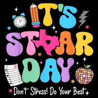 Groovy It's Staar Day Don't Stress Do Your Best Test Day  Cooling Performance Crew T-Shirt